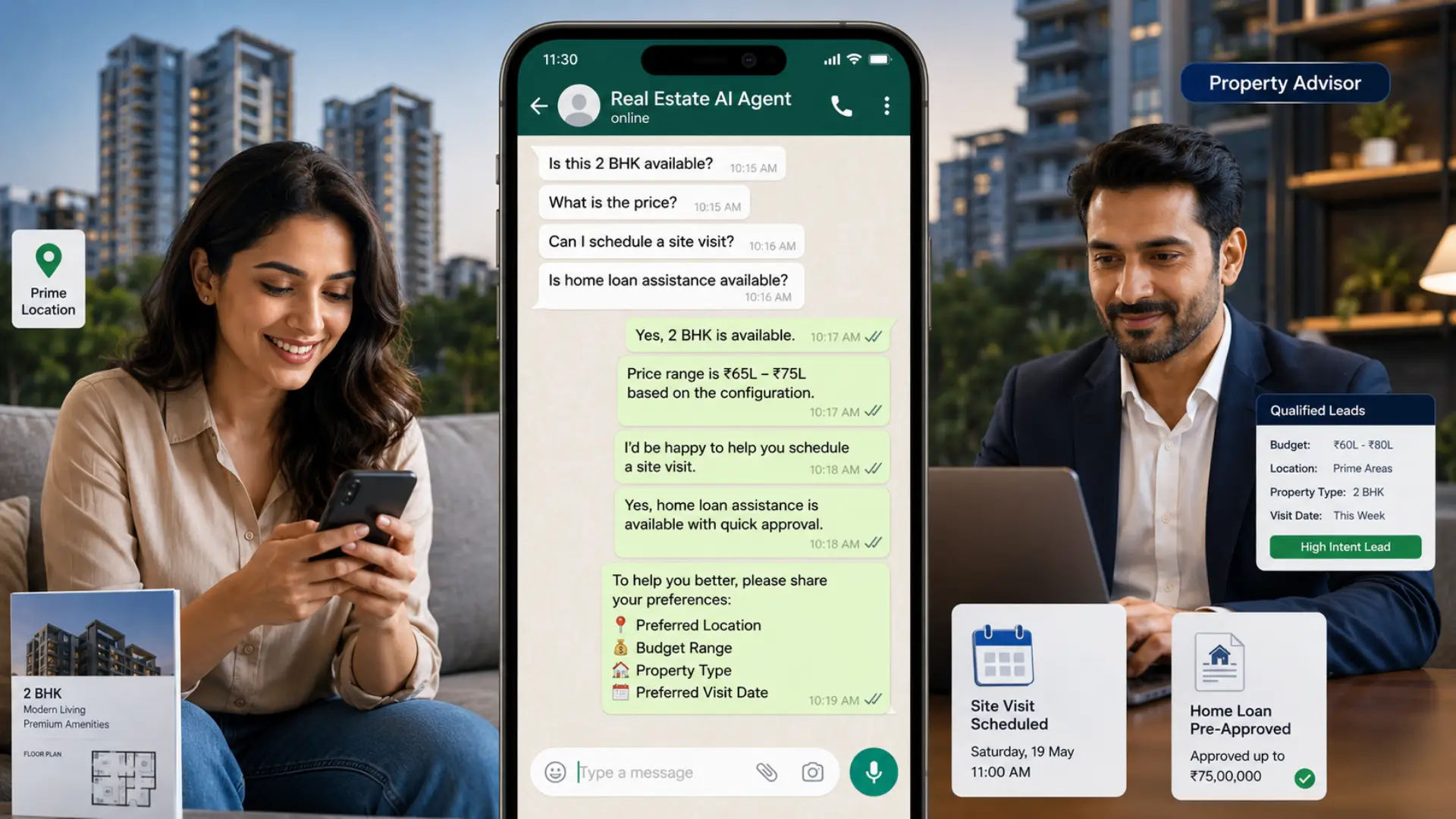 WhatsApp AI Agent for Real Estate
